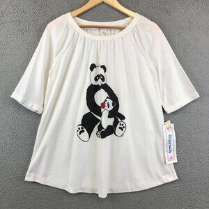 New Vintage Alaten Maternity Fashions Panda Maternity Shirt White Panda L